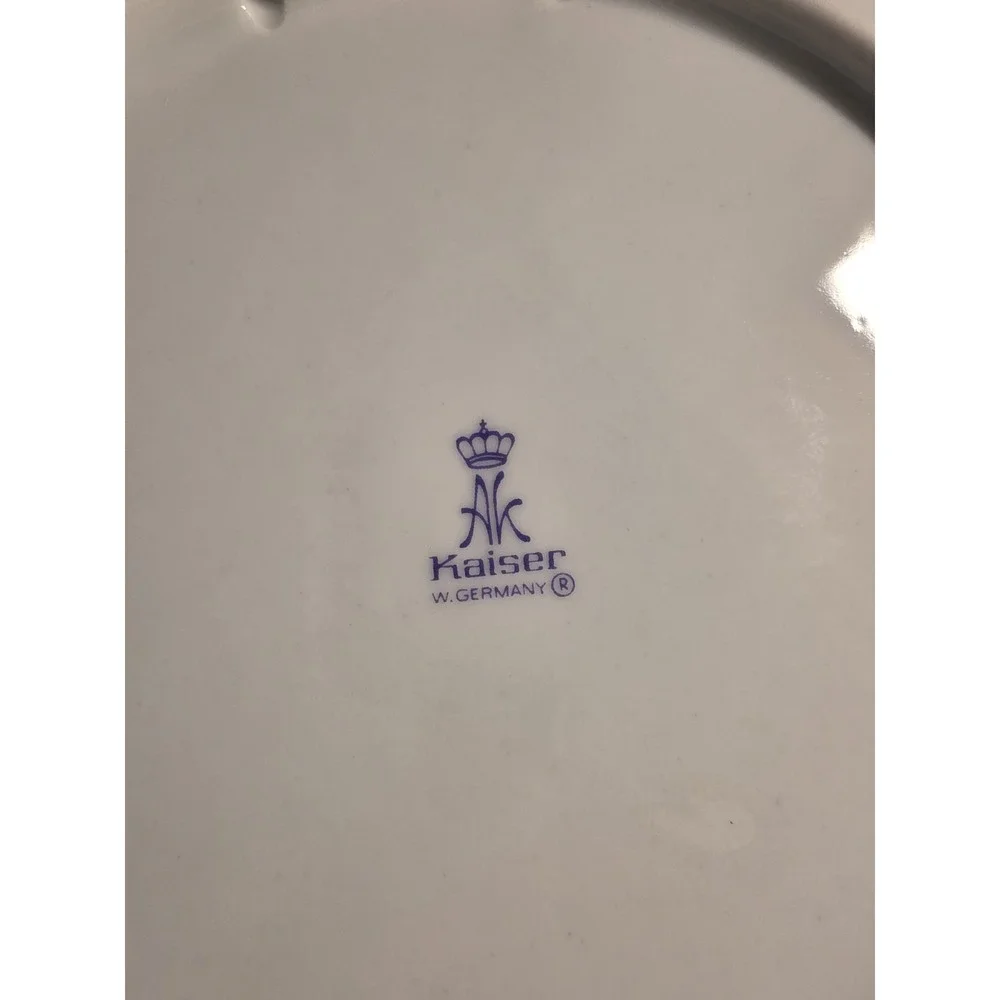Kaiser Porzellan VTG German‎ Souvenir Porcelin Set of 2 Wall Plates